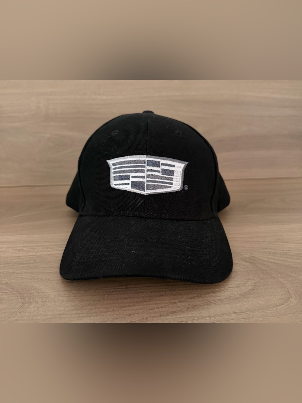 Cadillac Hat Cap Strap Back Black Embroidered Crest Mens Car Logo Classic Cotton